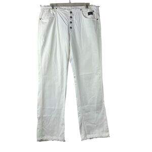 Harley Davidson Women’s Button Fly White Jeans Size 16